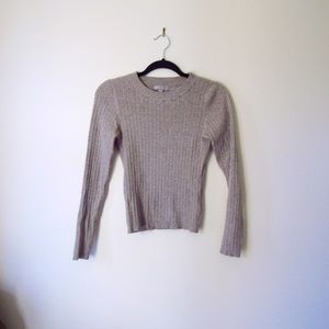 ASOS Ribbed Crewneck Grey Sweater